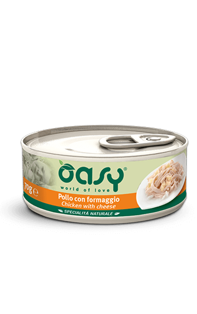 OASY NAT POLLO CON FORMAGGIO 70g