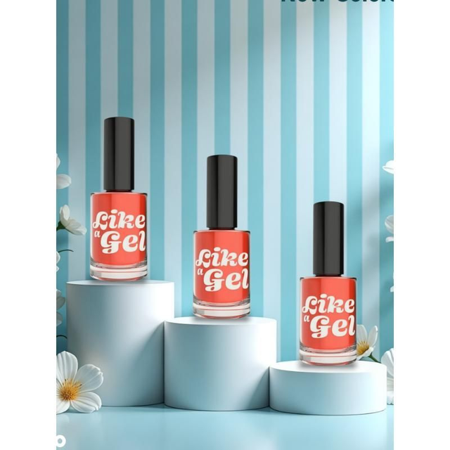 Like a Gel Nail Polish – Coral 10ML | Beauty & Fashion