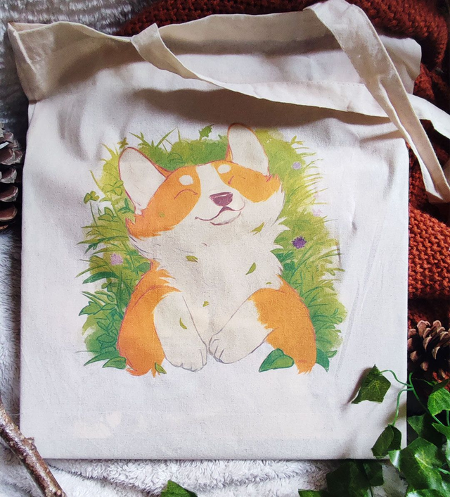 Tote bag Corgi