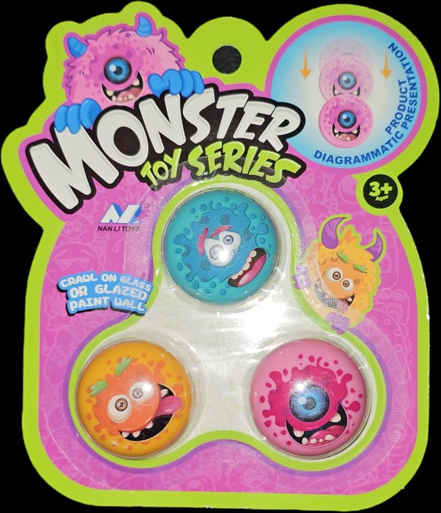 MONSTER GLISSEUR MURAL JEU 3PC 3ANS+