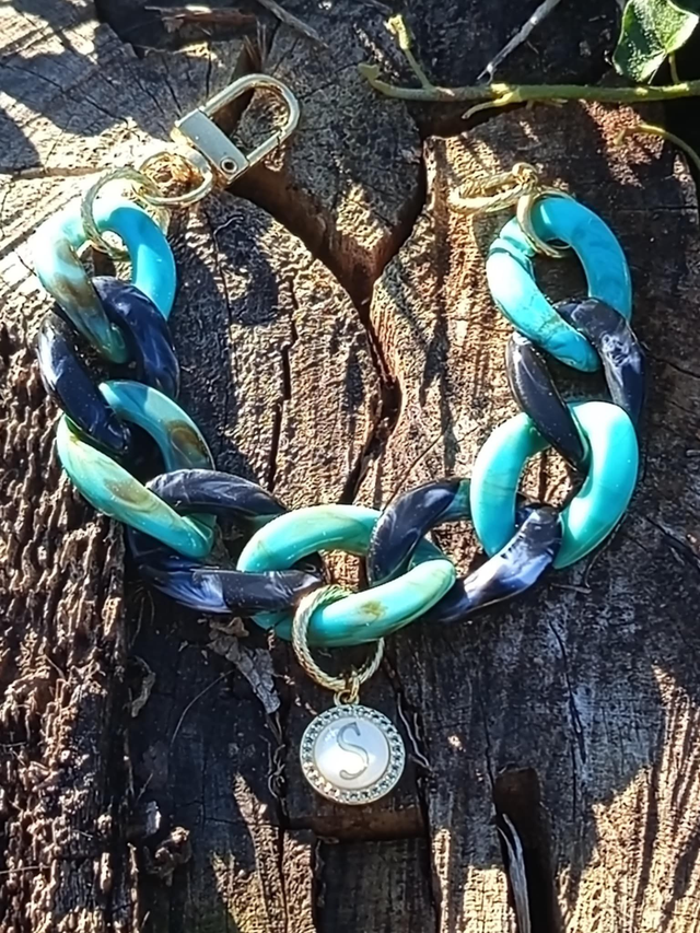 Bracelet gros maillons en acrylique Mairbal Tarkwaiz Chamak