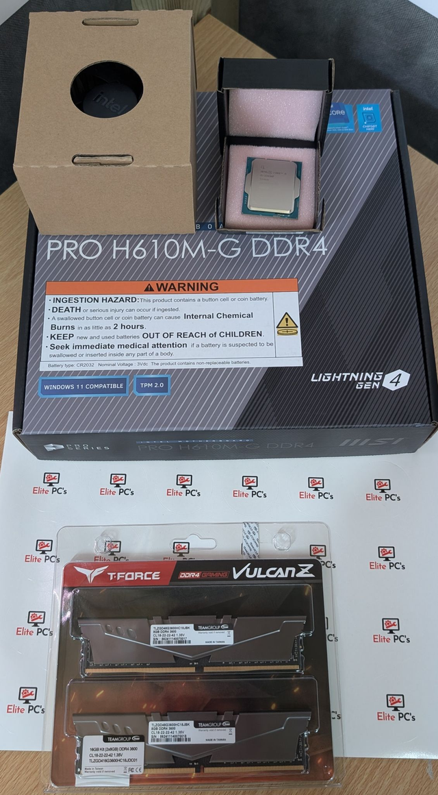 Combo Deal - Intel Core i5-13400F, MSI Pro H610M-G, T-Force Vulcan DDR4-3600 (2 x 8GB)