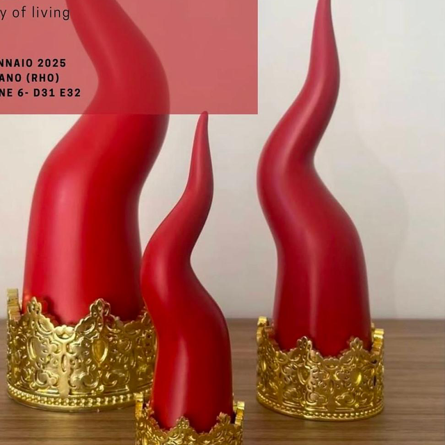 Corno portafortuna in resina (piccolo