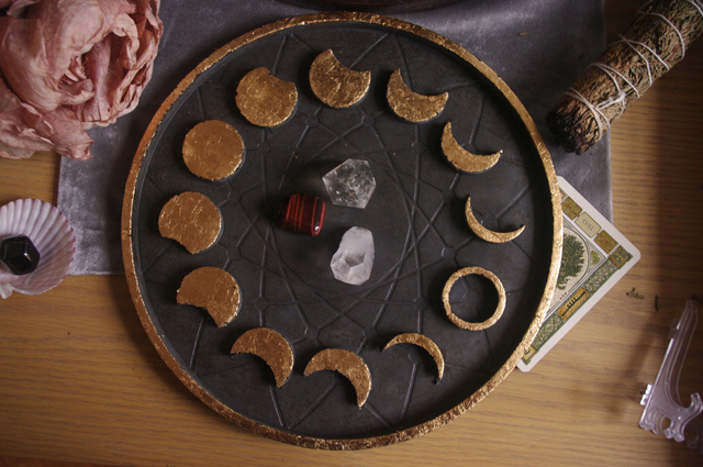 Plateau phases de la lune rond
