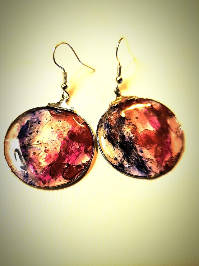 Boucles d'oreille résine 