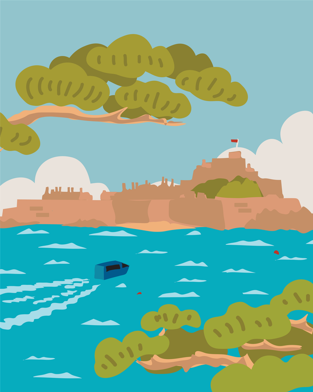 Elizabeth Castle - A6 Card