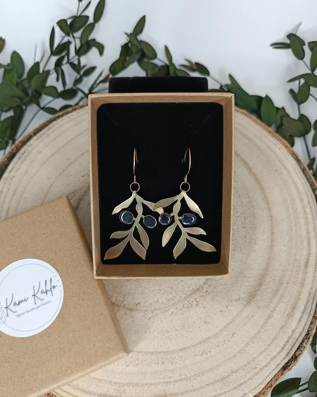 Boucles d'oreilles Oliva noires