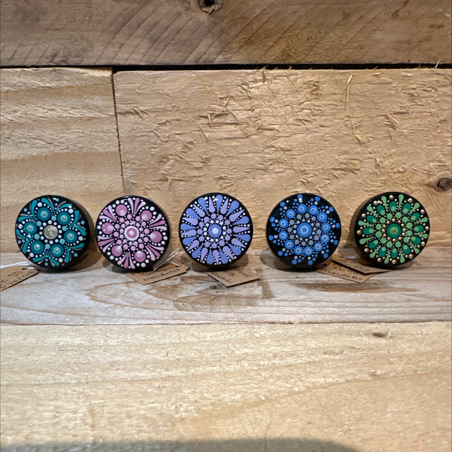 Hand Painted Mandala Bottle Stop 