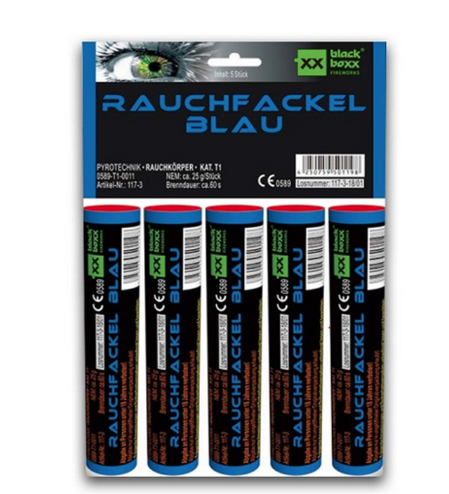 Rauchfackel Blau (5er Pack)