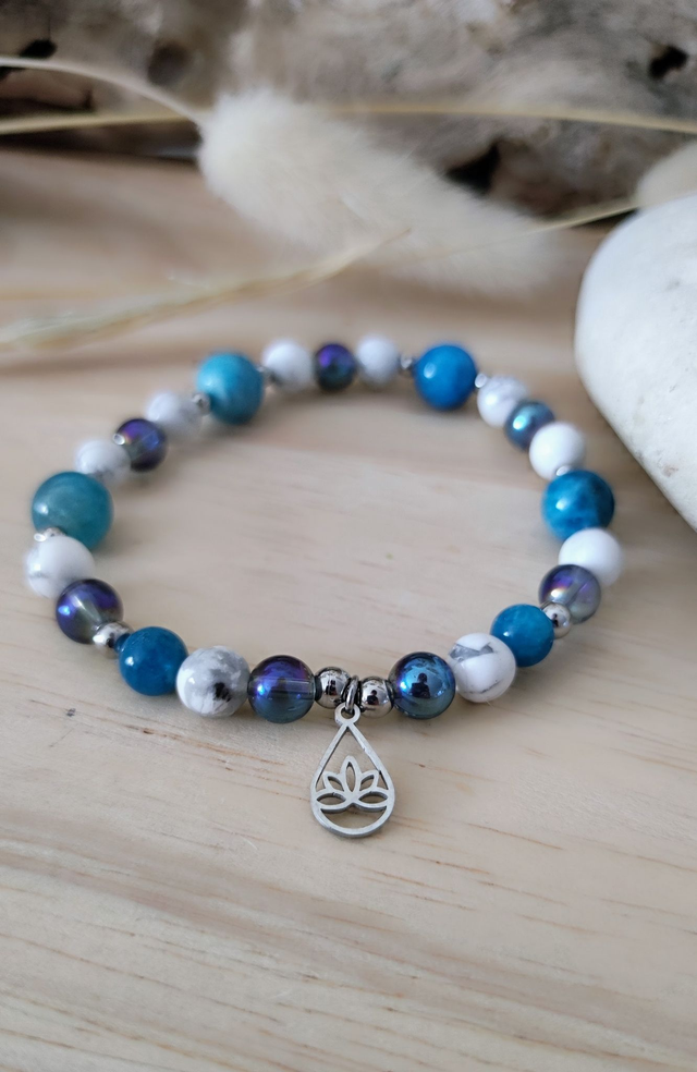 Bracelet Apatite et Howlite