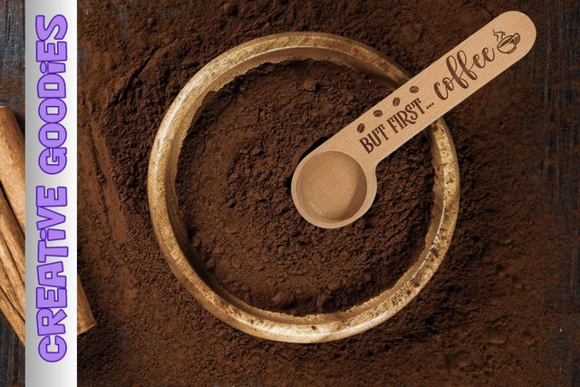 Houten koffieschep / zaksluiter