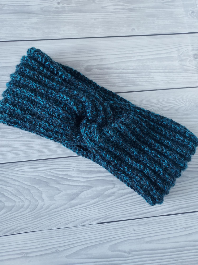 Teal Crochet Ear Warmer, Earwarmers, Crochet Headband, Knit Headband, Adult Earwarmer Size Medium Adult