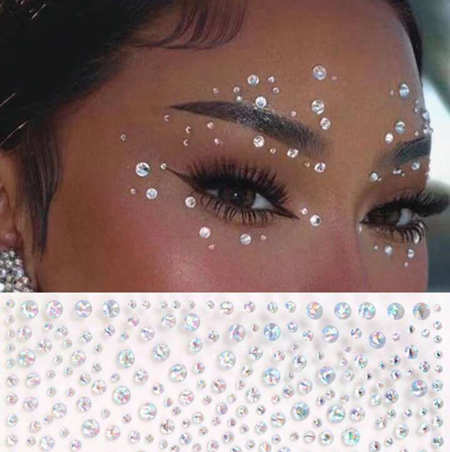 strass auto adhesif BLANC AB