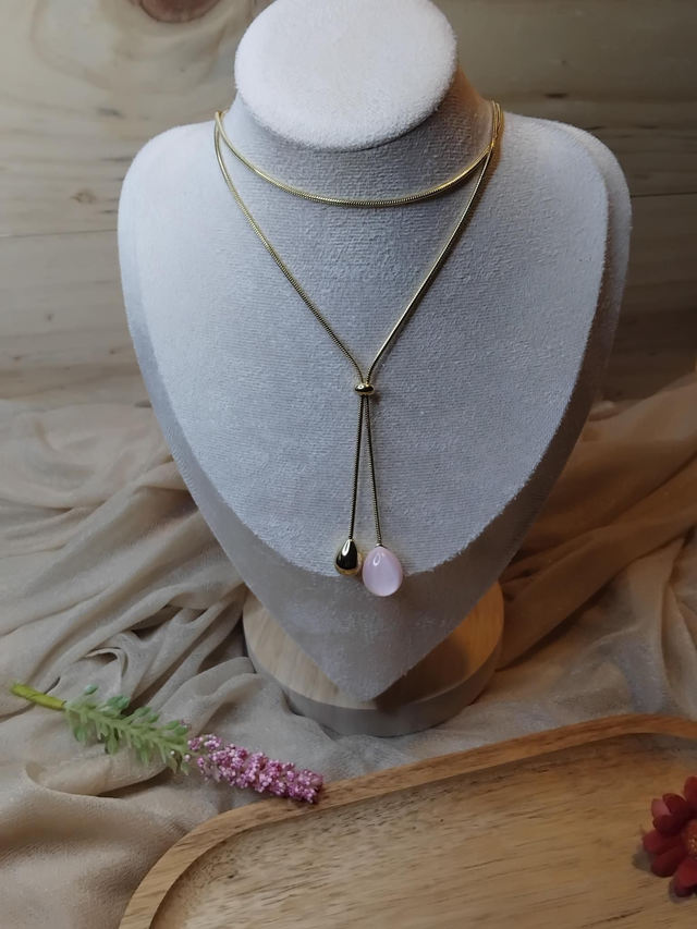 Collier 2 rangs en acier inoxydable 