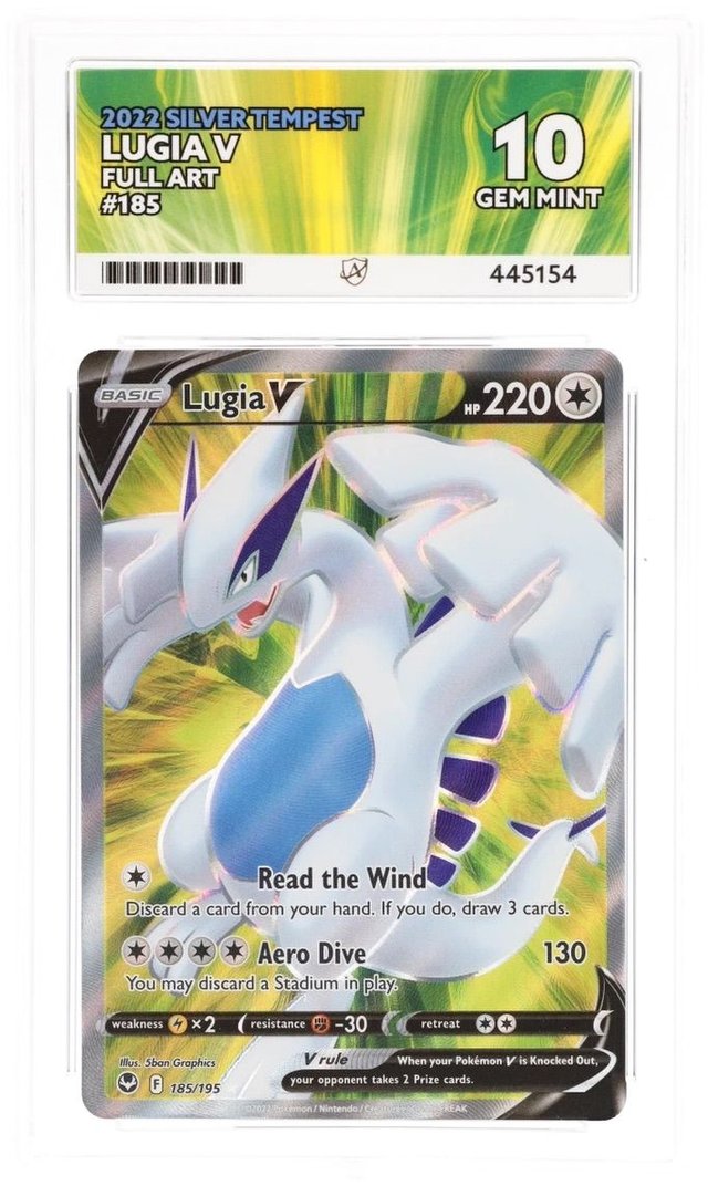 Lugia V - Full Art #185 2022 - Silver Tempest - Ace Gem Mint 10 