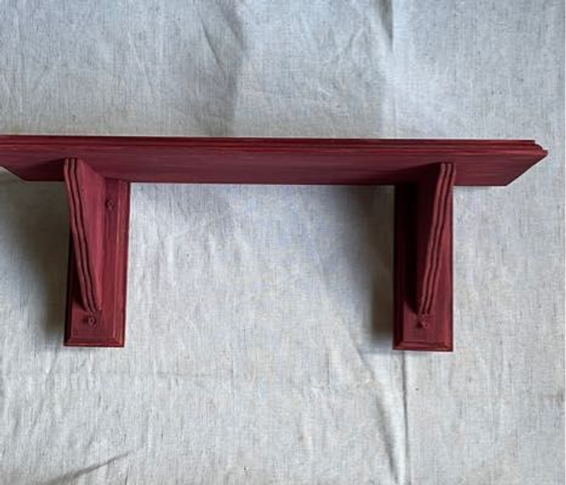 Wandbord Holz rot schlicht