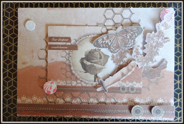 Carte Condoléance " le tableau   éternelle "  