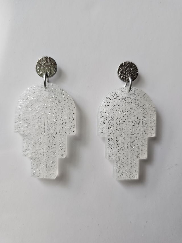 MIAMI blanc aux paillettes argentées