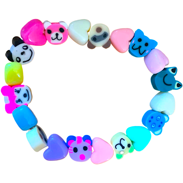 Armband dieren en hartjes