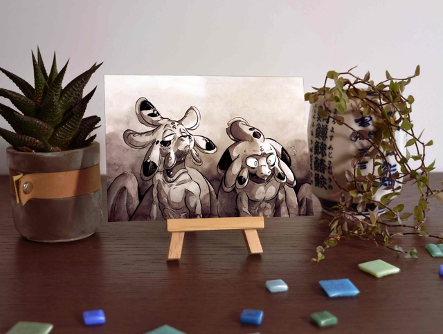 Carte postale A6 ou original - Salamandre - Rang
