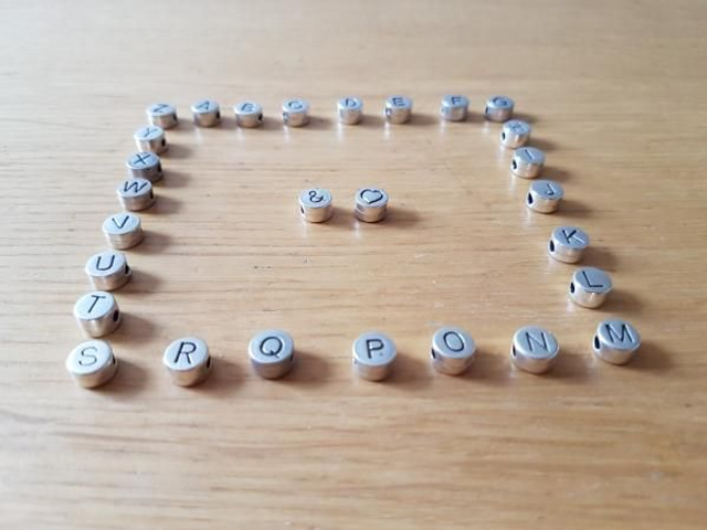 Metal Letter Beads