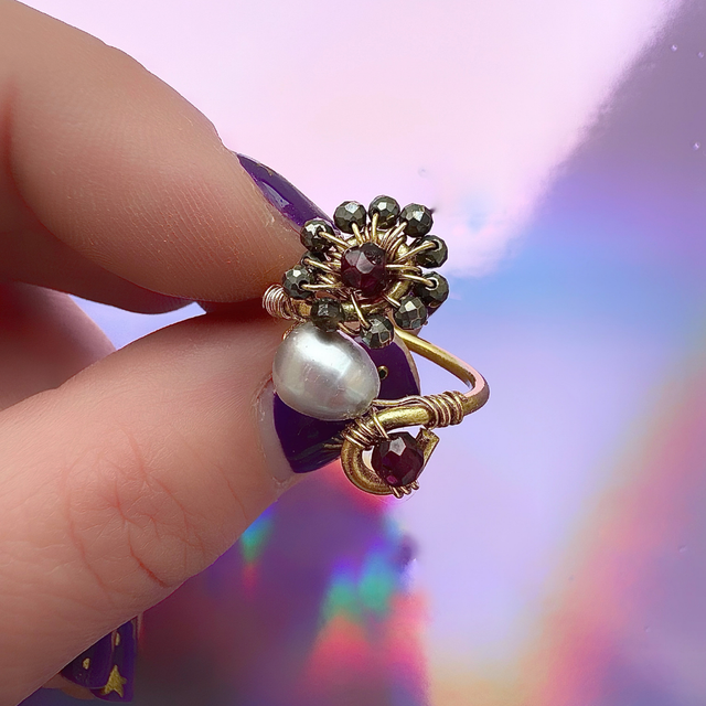 Bague Azélie Grenat