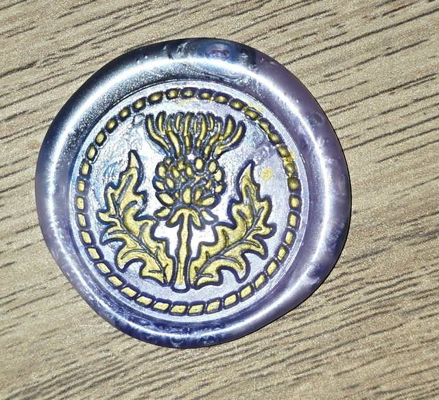 Thistle wax seal 