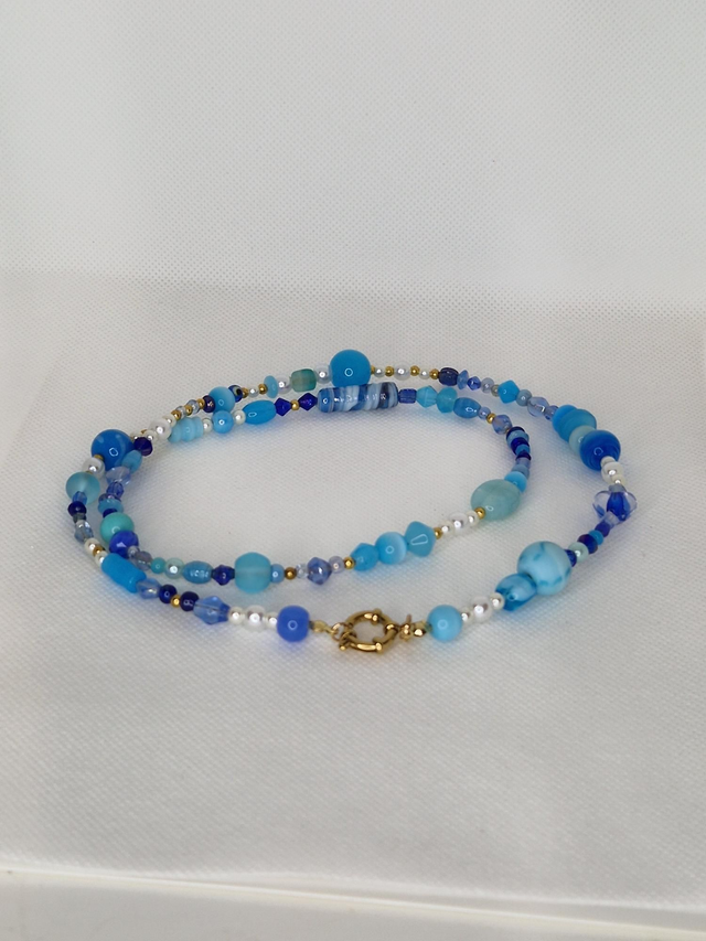 Collier perles de verre 