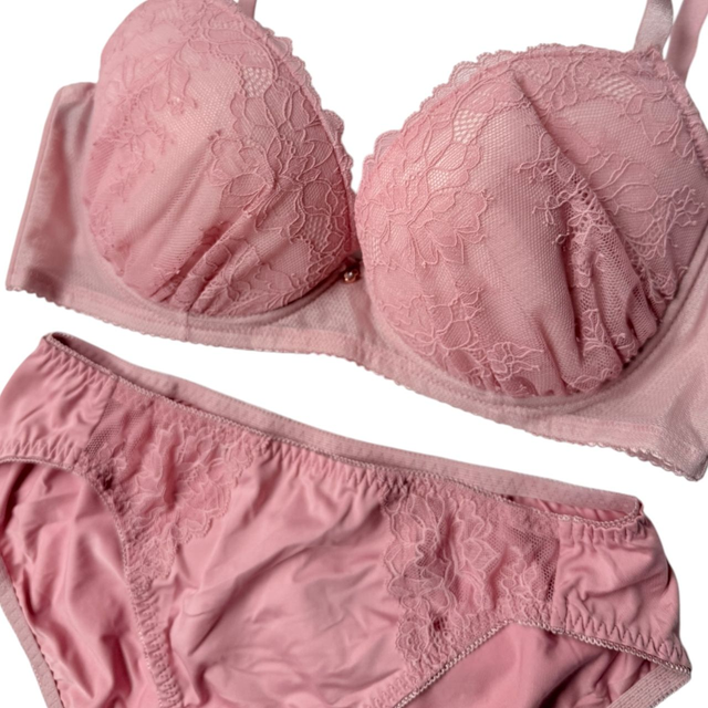 Pink lace Japanese Bra + Underwear Set UK 34DD, 34D