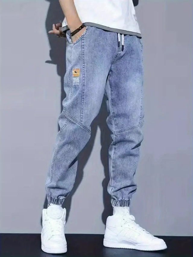 Men Light-Colored Denim Pants