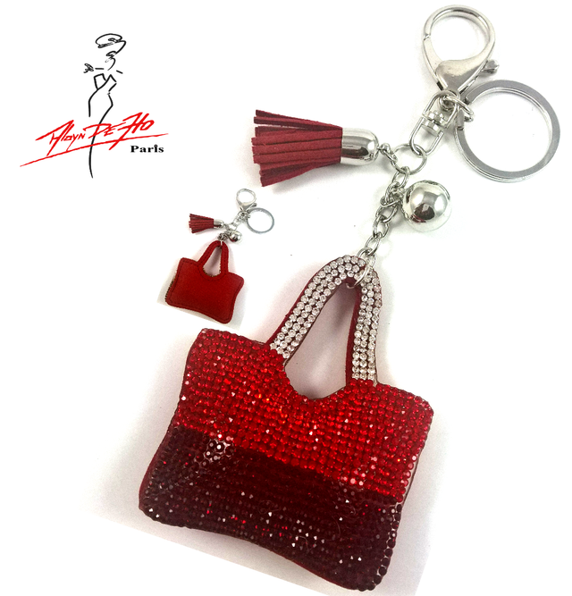 Bijou de Sac/Porte-Clés Petit Sac &amp; Strass (085)