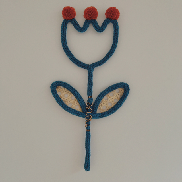 Fleur tulipe en tricotin « rêve »