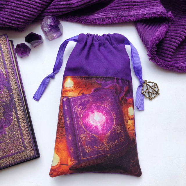 Pochon carte oracle/tarot - Grimoire enchanté