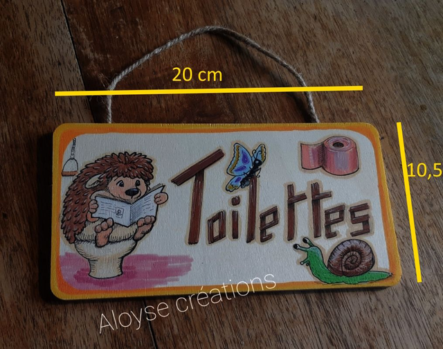 BP "toilettes" Panneau de porte à suspendre