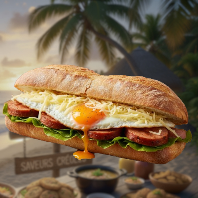 Sandwich S3 : Œuf, Saucisse de Volaille, Fromage