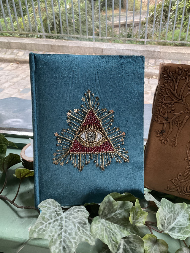 Carnet ligné velours