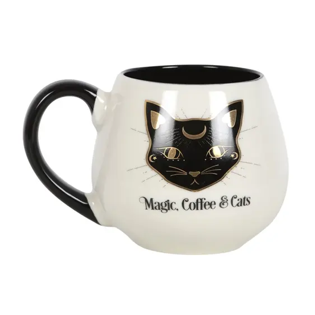 Magic, Coffee &amp; Cats Rounded Mug