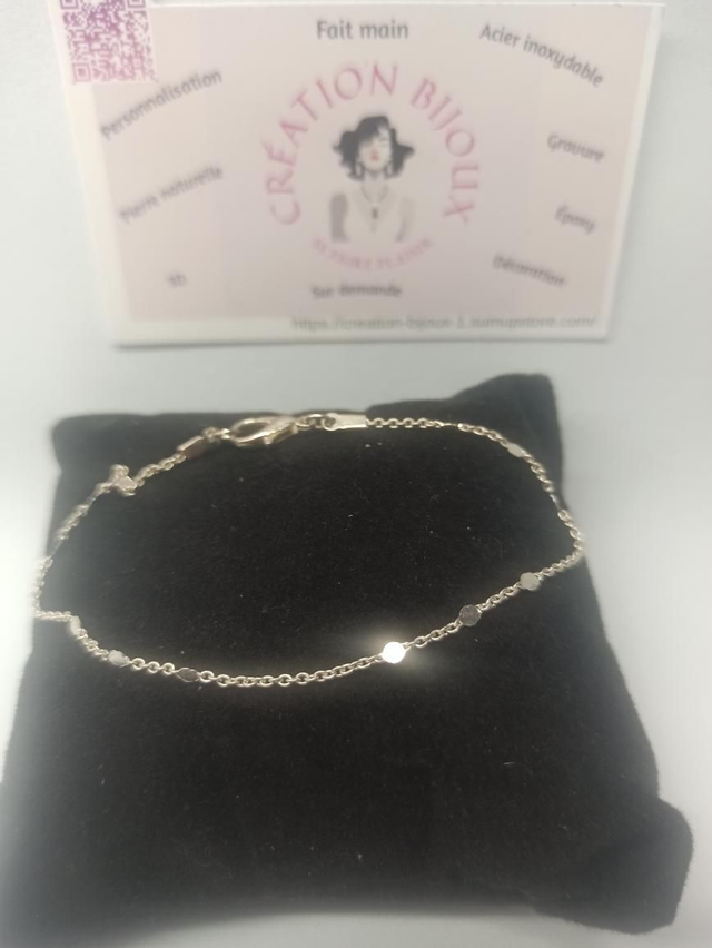 Bracelet maille plate ronde