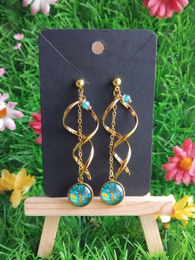 boucles d'oreilles spirales 