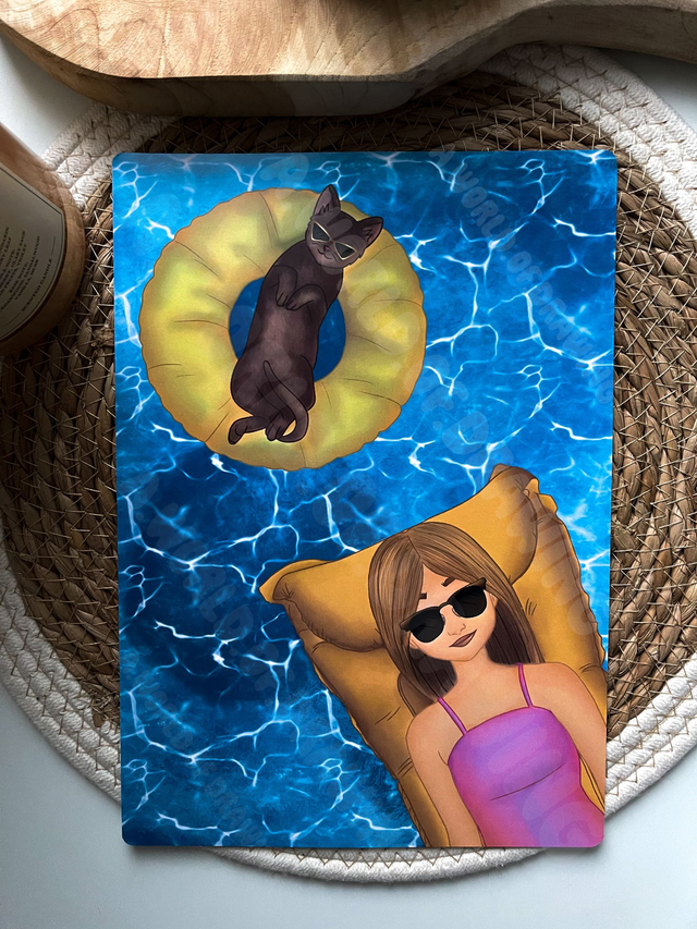 Illustration A4 - Bronzette au soleil 