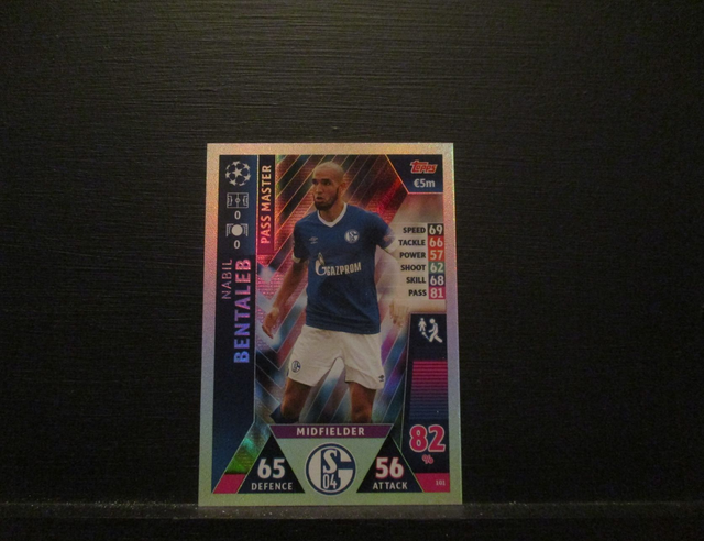 Nabil Bentaleb - UEFA Champions League Match Attax 2018/19 Original Trading Card #101