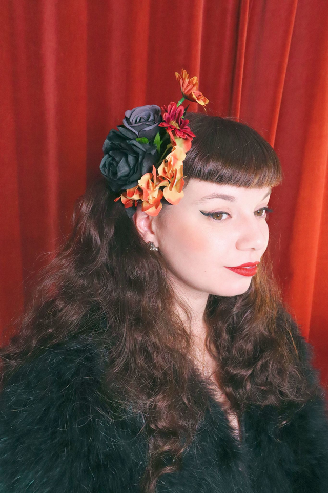 Hair flowers • L • Black october