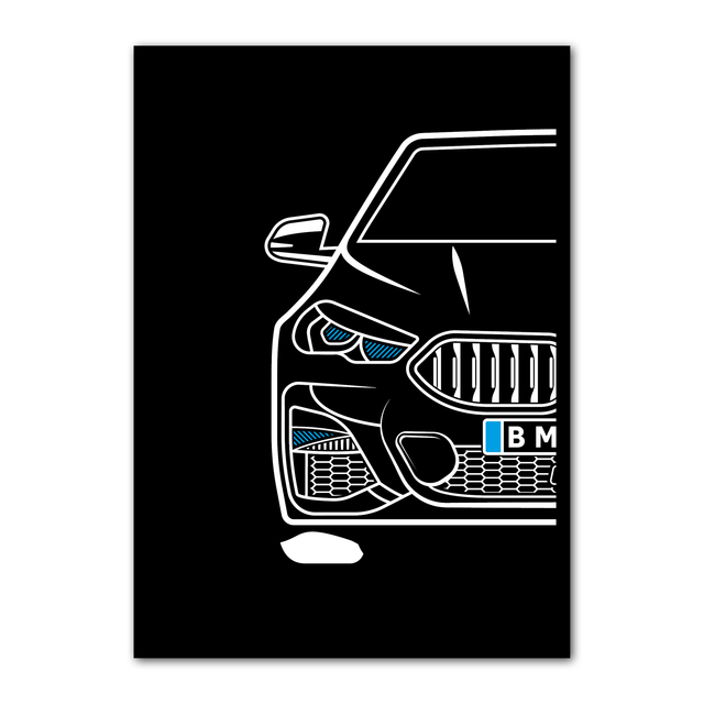 BMW 2er Grande Coupé (cut) - 141221 - Hony | Kunstdruck