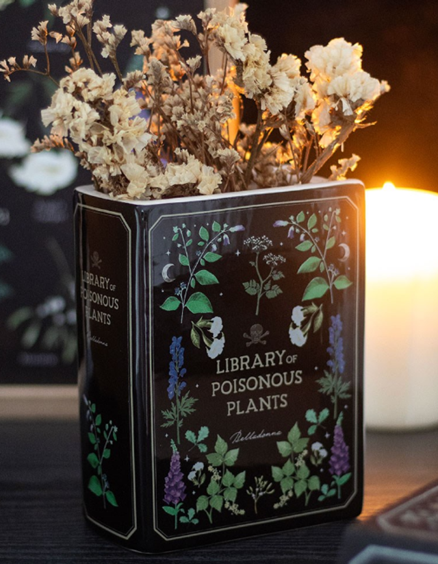 Poisonous Plants Book Shaped Vase