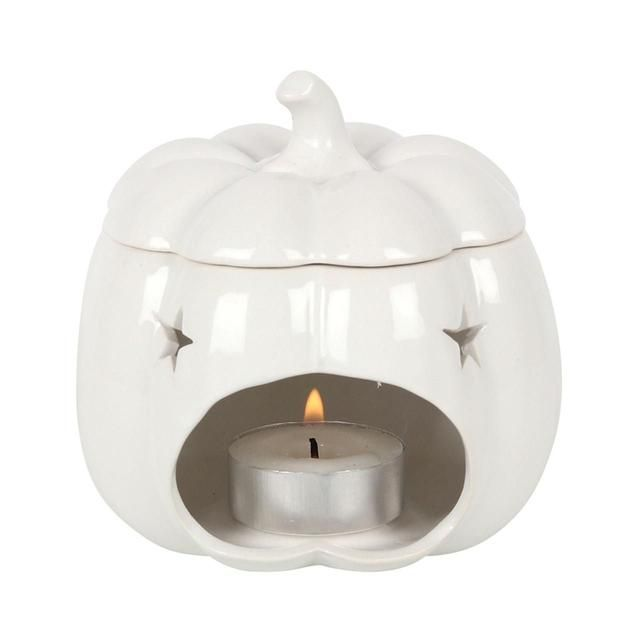 Something Different White Pumpkin Ceramic Oil Burner