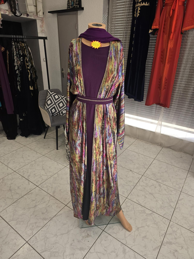 Abaya multicolore 
