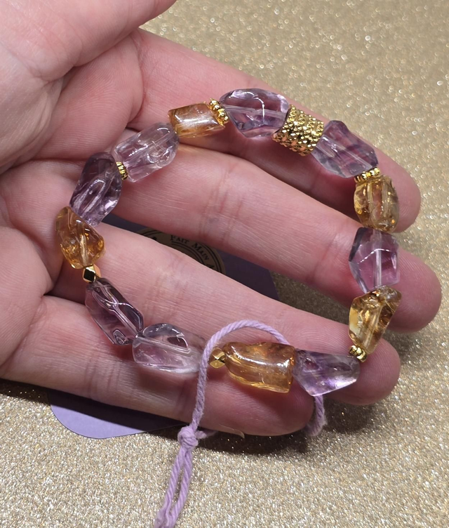 Bracelet Amétrine forme libre