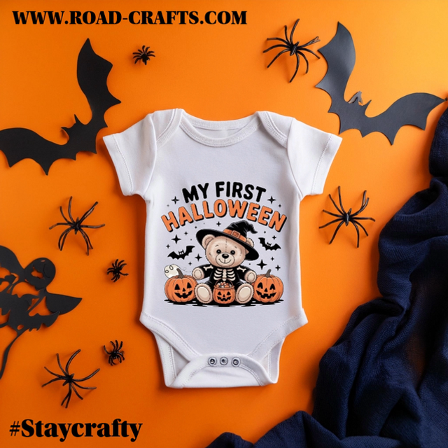 My first Halloween baby grow teddy (HB1)