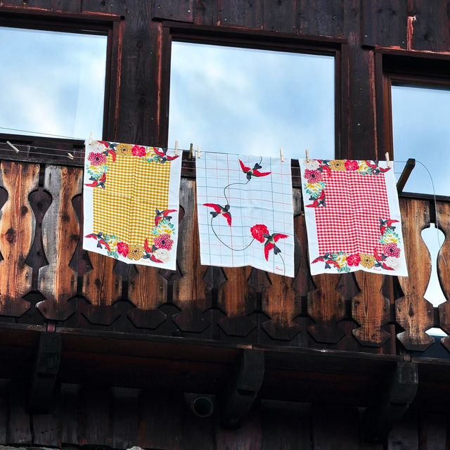 Torchon - Coton et Lin - 3 Mésanges Rouges