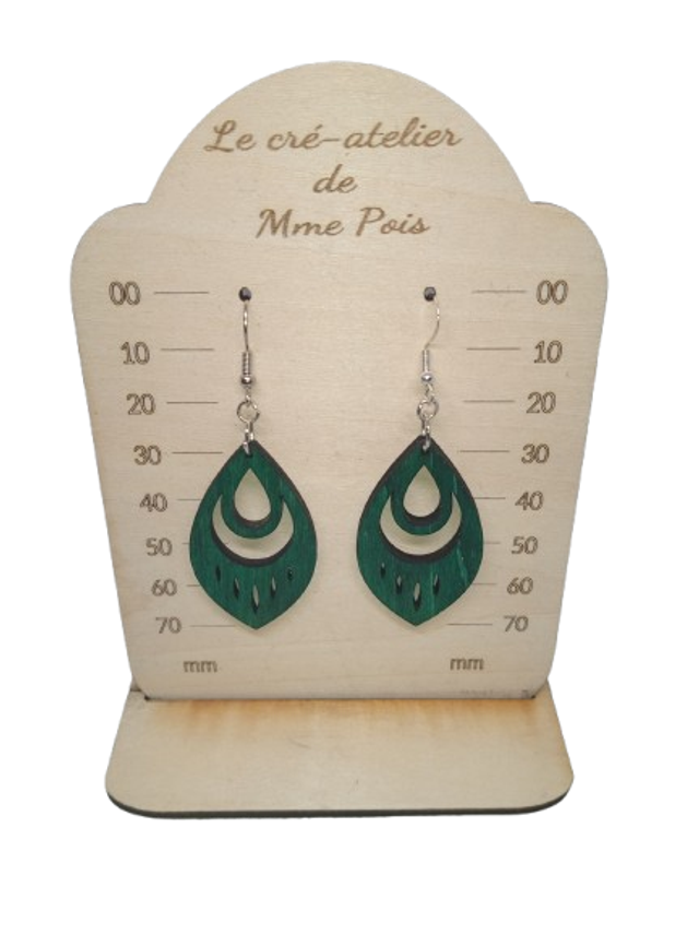 boucle d oreilles  Fleur de Bois